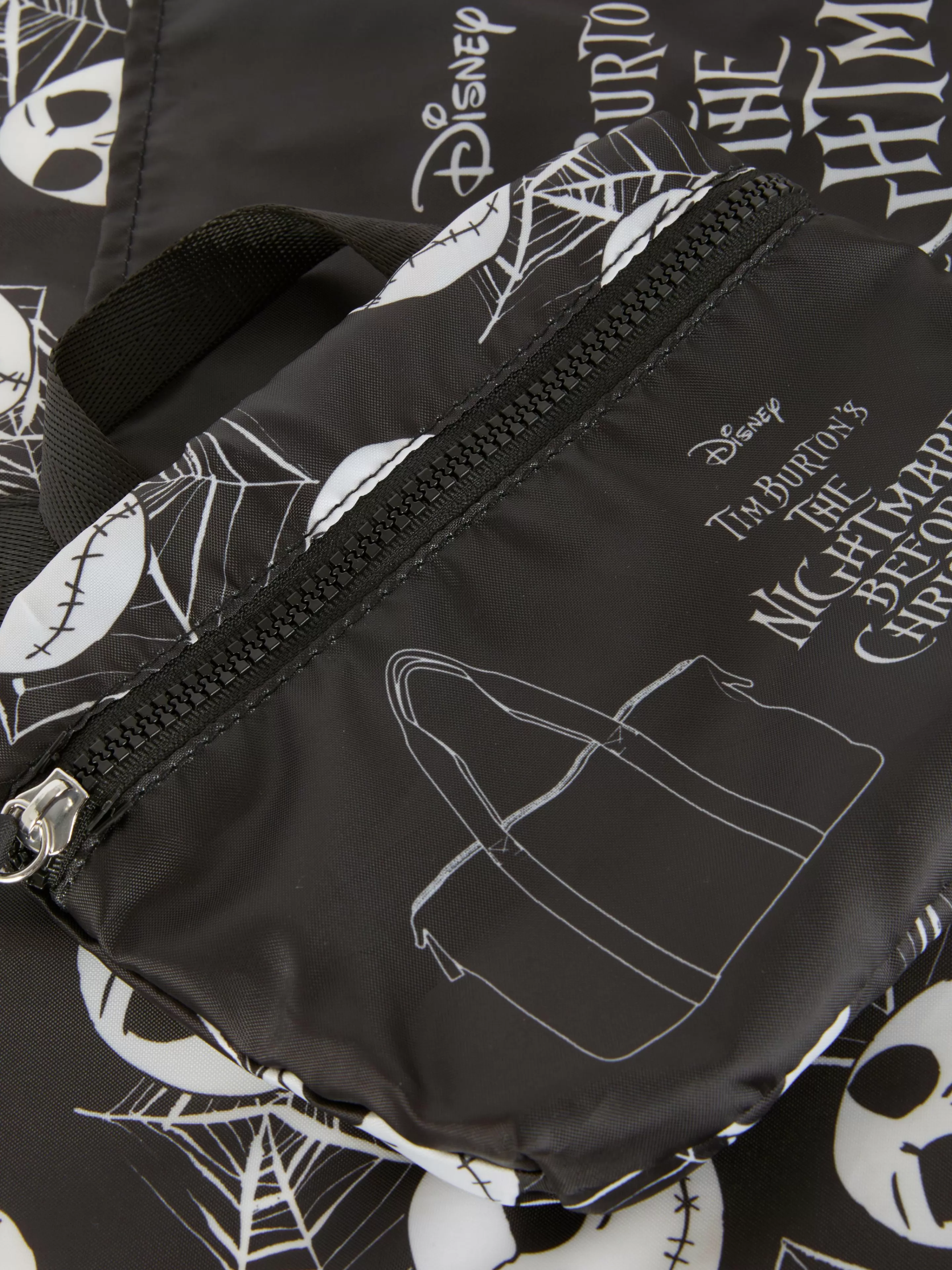 Malas E Carteiras*Primark Bolsa Shopper Dobrável Disney Tim Burton O Estranho Mundo De Jack Preto