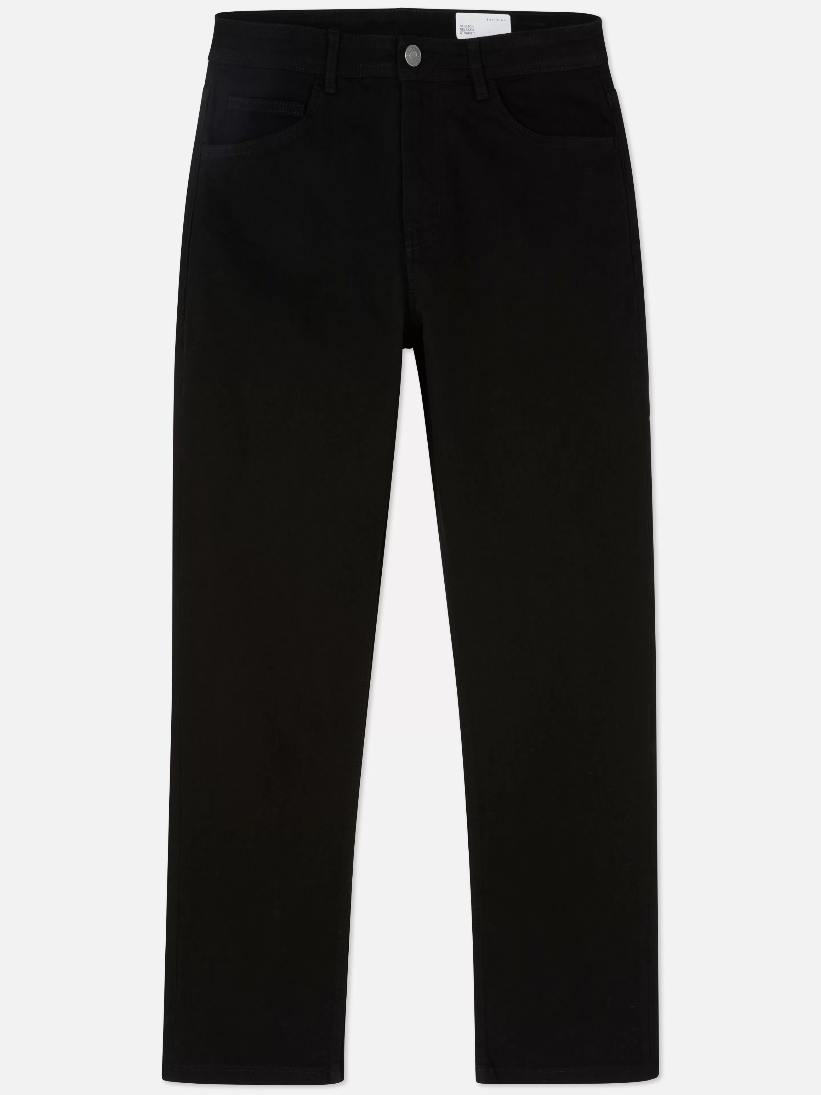 Calças De Ganga*Primark Calças De Ganga De Sarja Corte Direito Preto