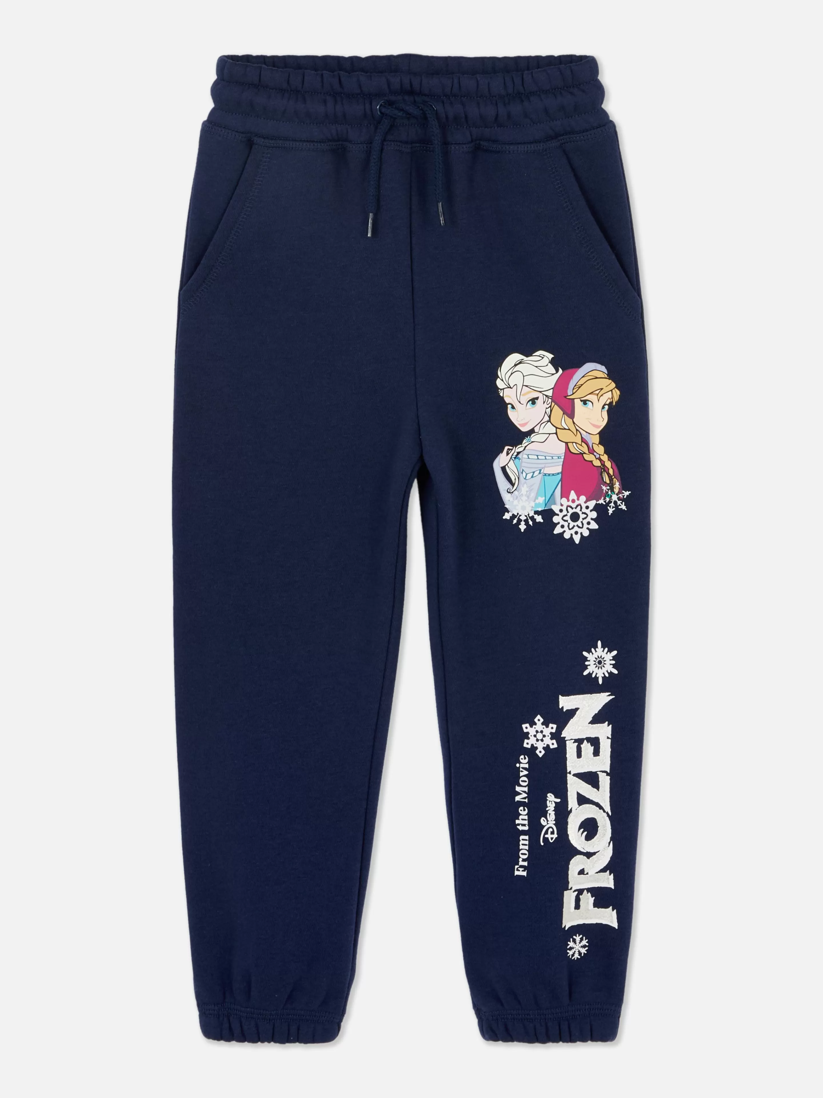 Calças De Treino*Primark Calças De Treino Com Cordão Coordenadas Disney Frozen Azul-marinho