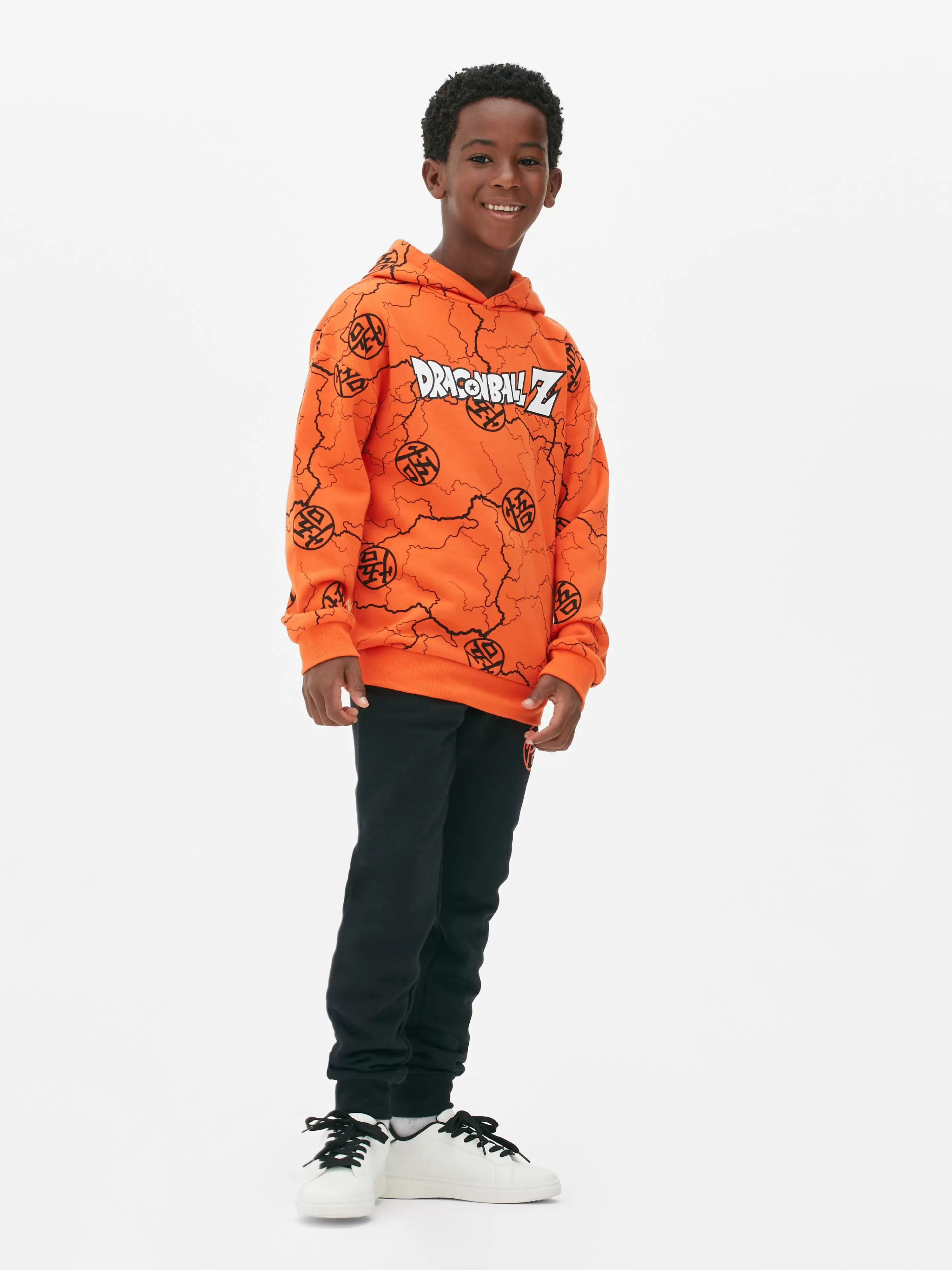 Camisolas Com E Sem Capuz*Primark Camisola Capuz Logótipo Dragon Ball Z Cor de laranja