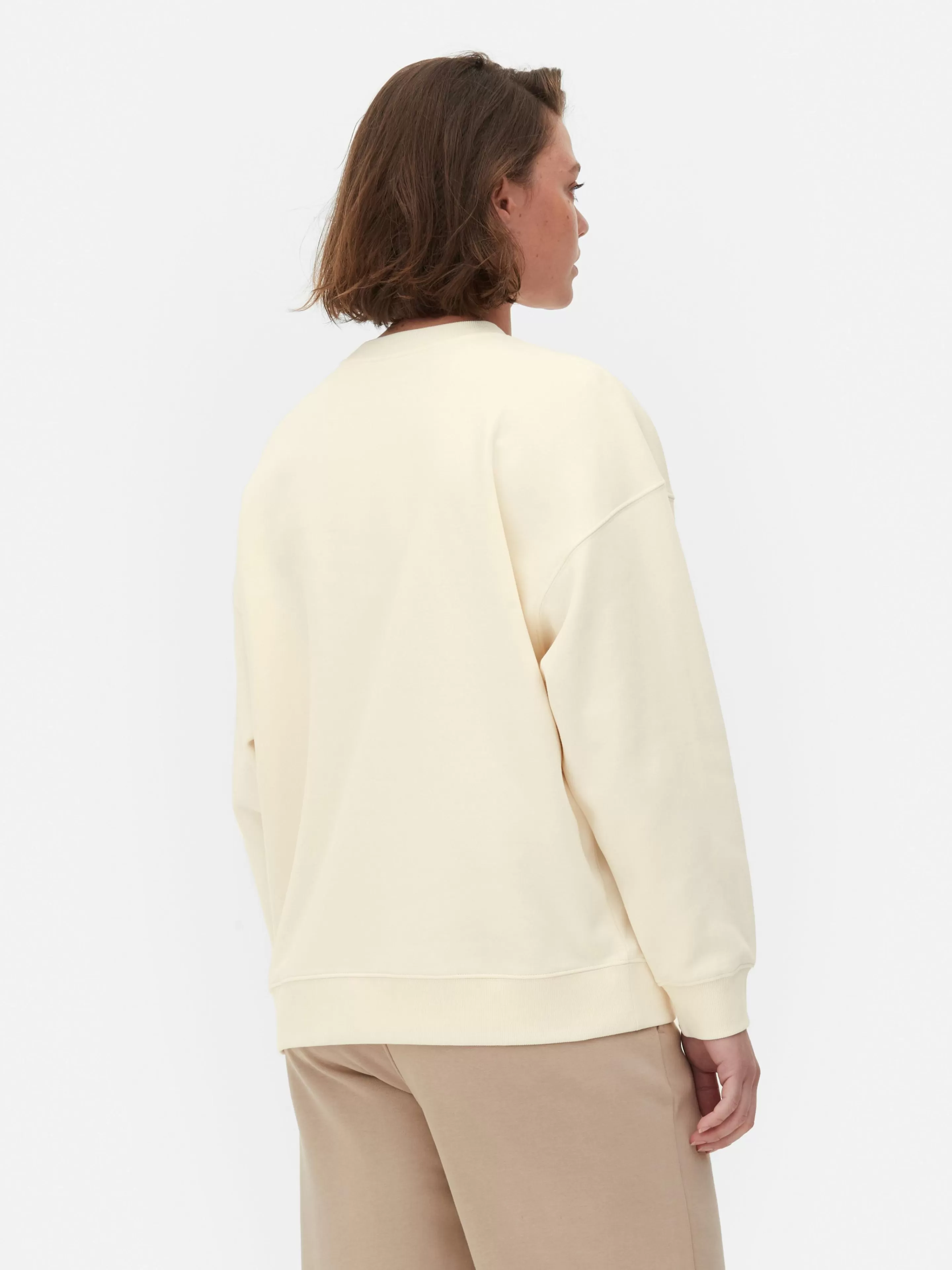 Camisolas Com E Sem Capuz*Primark Camisola Conjunto Coordenado Corte Grande Rita Ora Creme