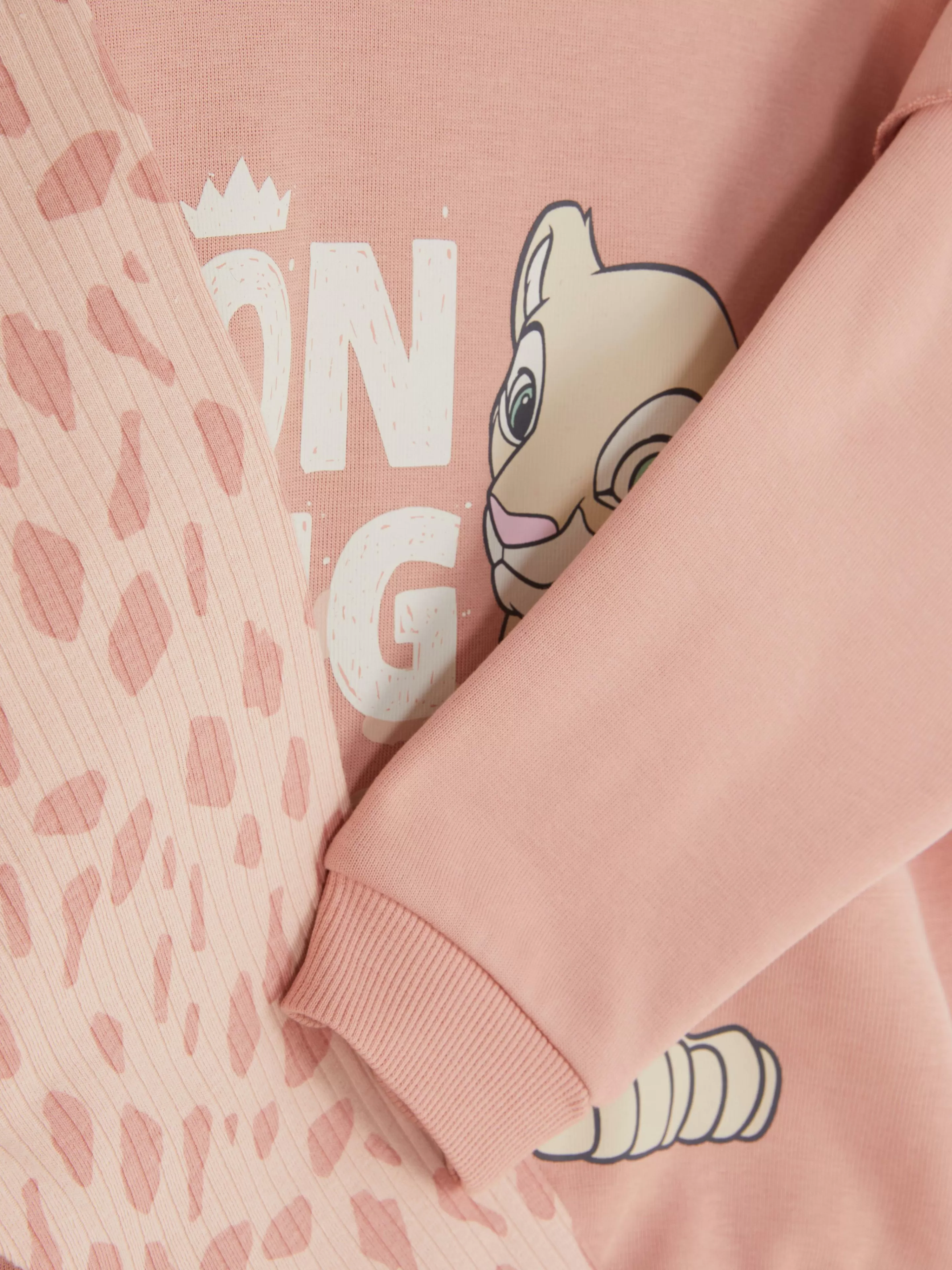 Conjuntos E Visuais*Primark Camisola Gola Redonda/leggings Disney O Rei Leão 30.º Aniversário Nala Cor-de-rosa