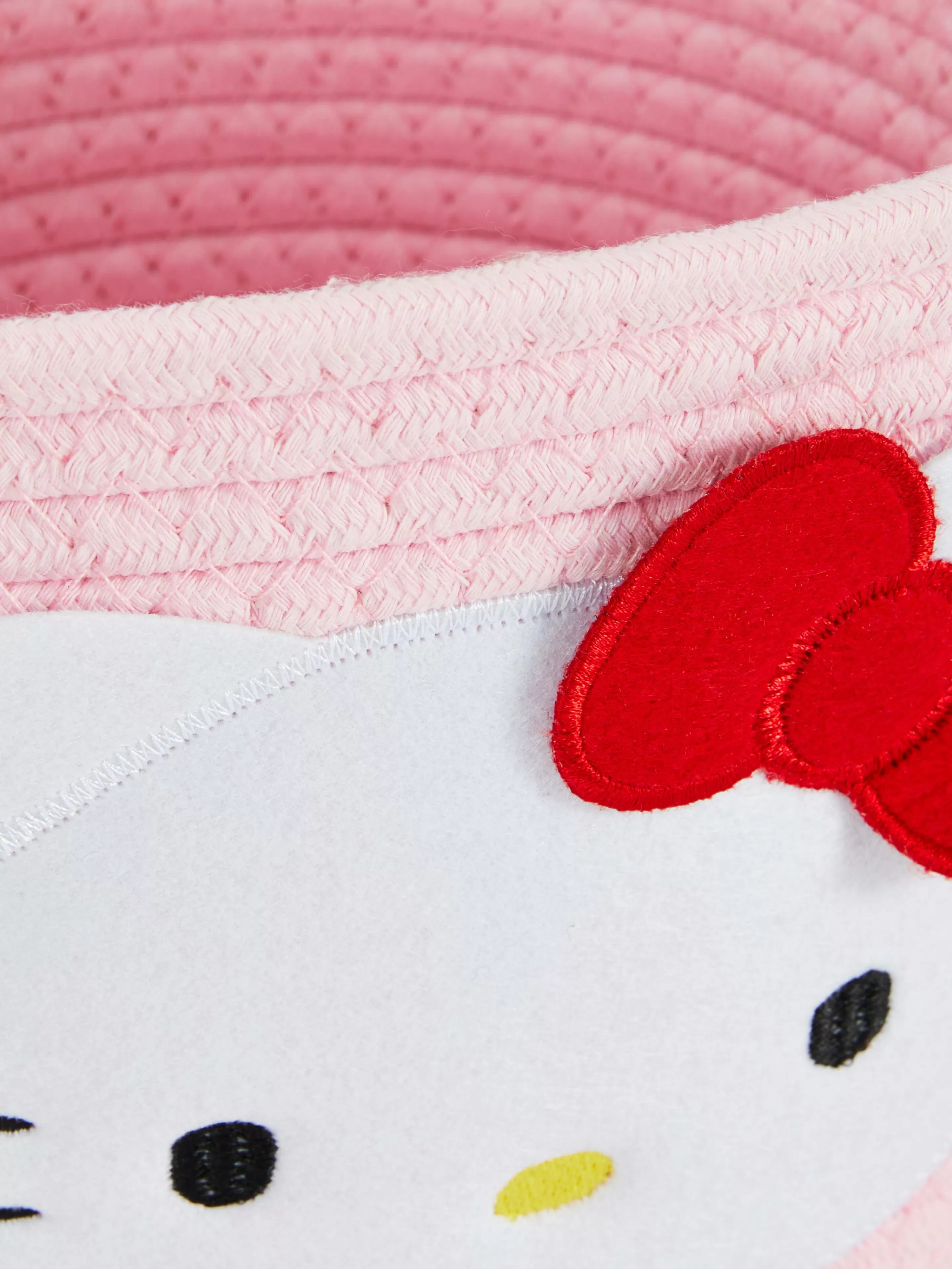 Caixas E Cestos*Primark Cesto Arrumação Corda Hello Kitty 50.º Aniversário Rosa-claro