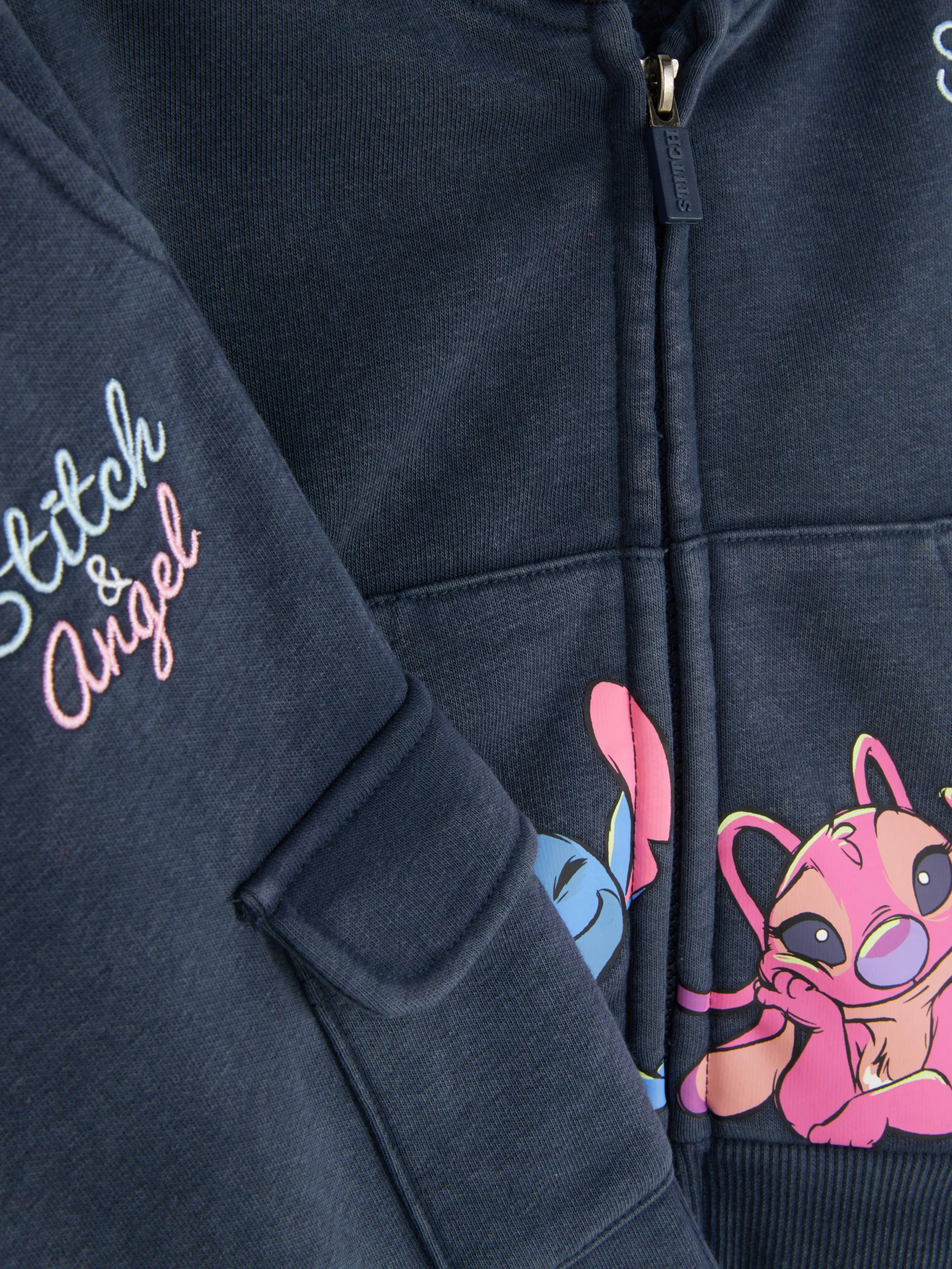 Conjuntos E Visuais*Primark Conjunto Coordenado Casaco Capuz E Calças Treino Disney Stitch Carvão