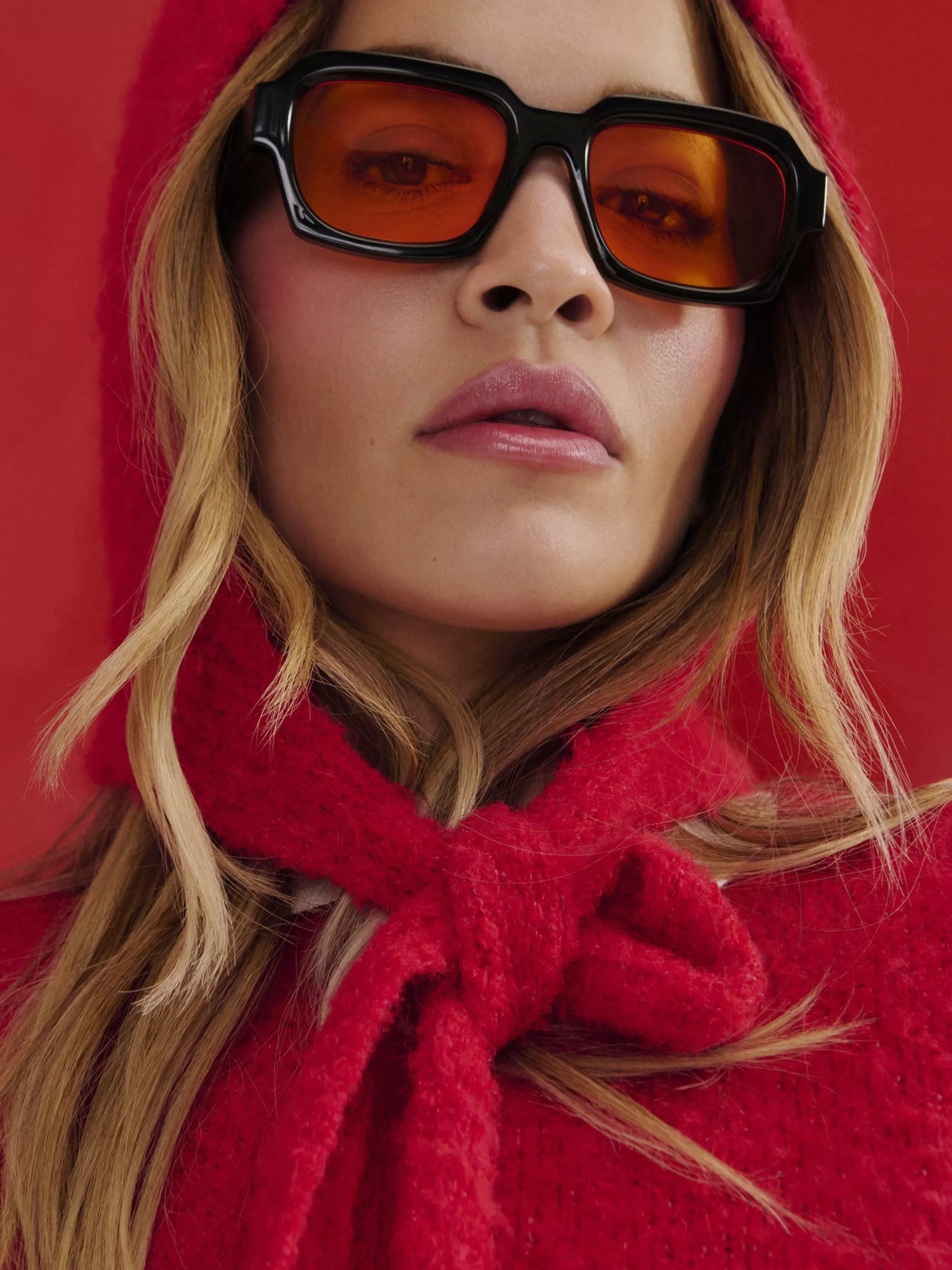 Óculos De Sol | Agasalhos Inverno*Primark Óculos Sol Lentes Coloridas Retro Rita Ora Cor de laranja