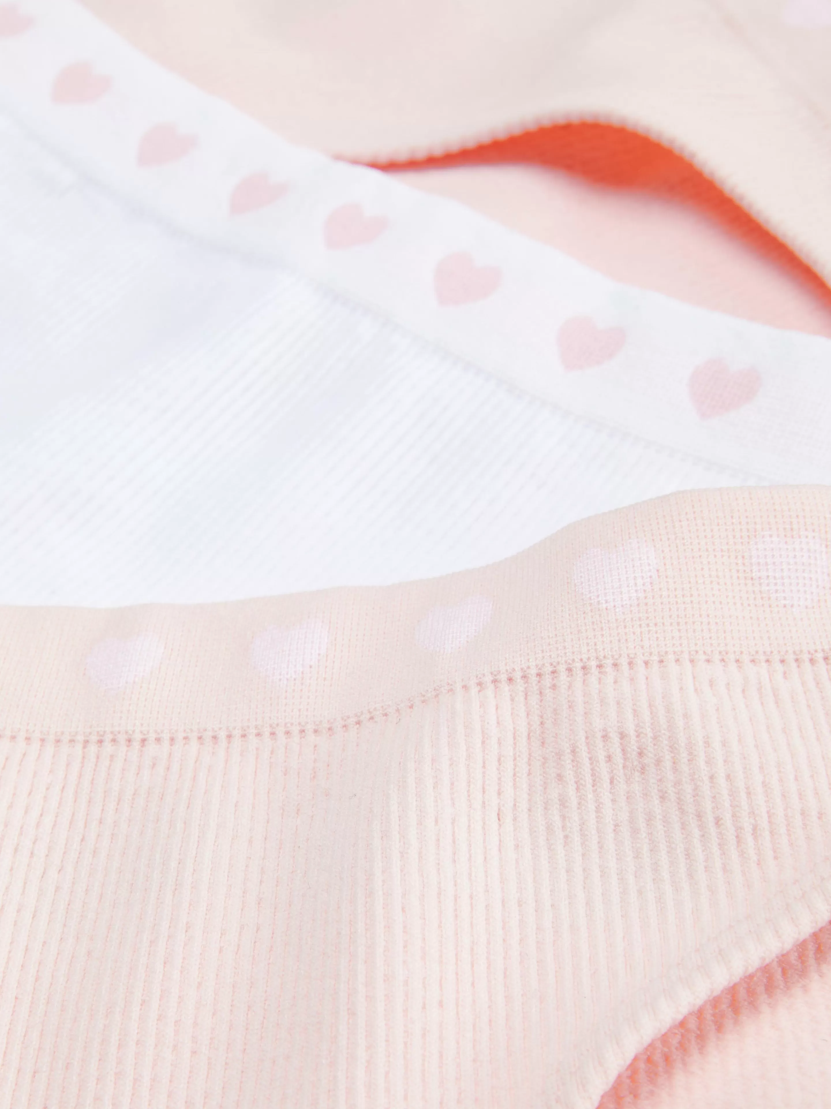 Roupa Interior*Primark Pack 3 Cuecas Elásticas Coração S/ Costuras Cor-de-rosa