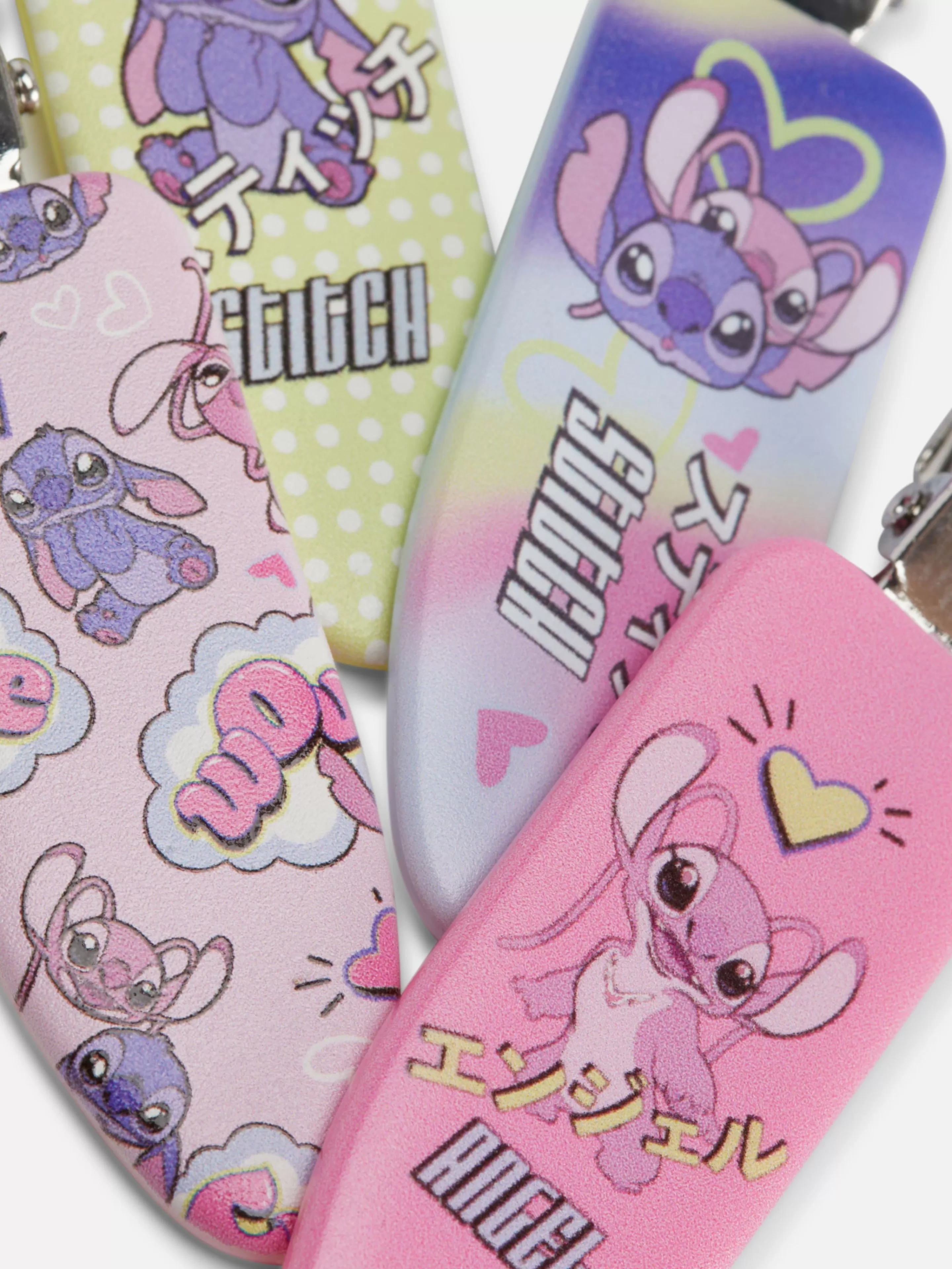 Acessórios De Cabelo*Primark Pack 4 Ganchos Cabelo Sem Marcas Disney Stitch Multicolor