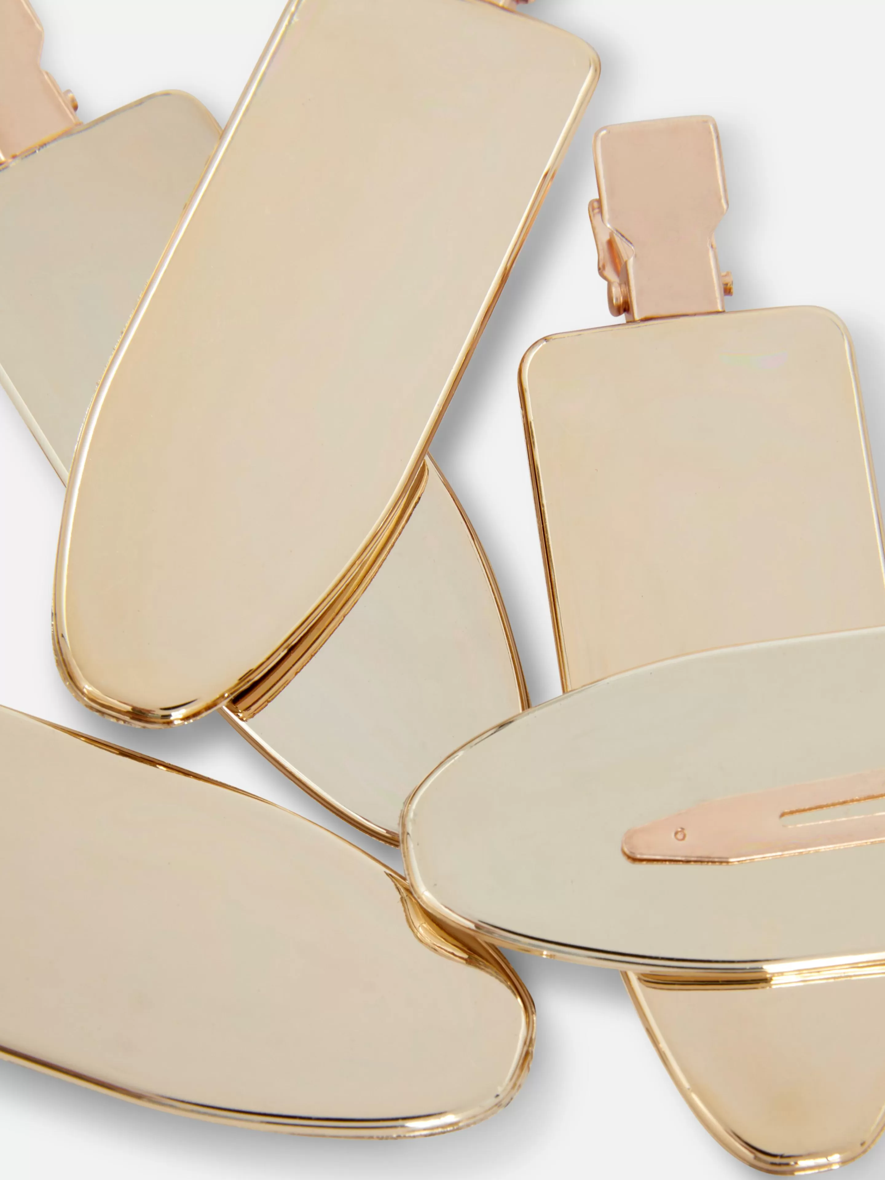 Acessórios De Cabelo*Primark Pack 5 Ganchos Cabelo S/ Marcas Extragrandes Dourado