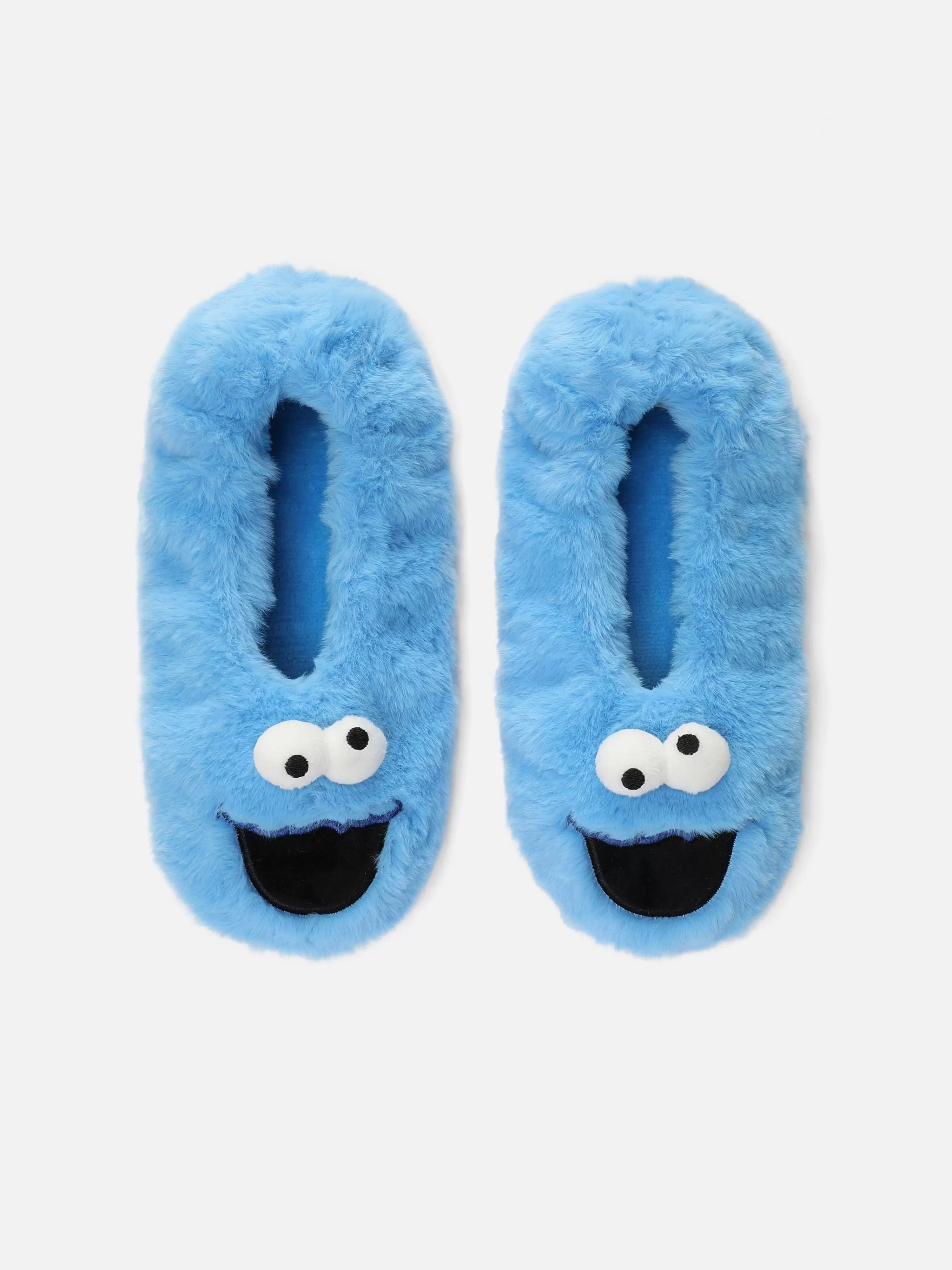 Meias*Primark Pantufas Tipo Meia Rua Sésamo Monstro Das Bolachas Azul