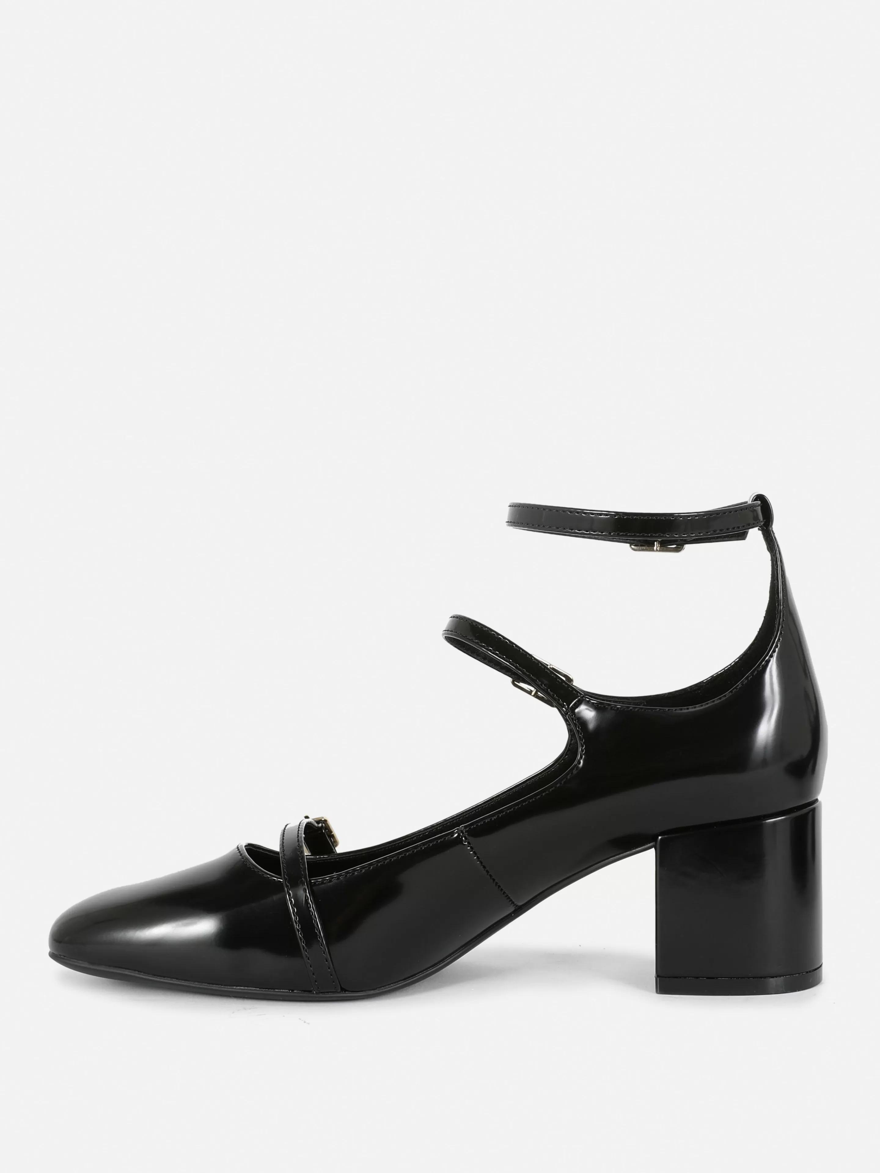 Sapatos De Salto Alto*Primark Sapatos Salto Alto Mary Jane Tira Tripla Rita Ora Preto