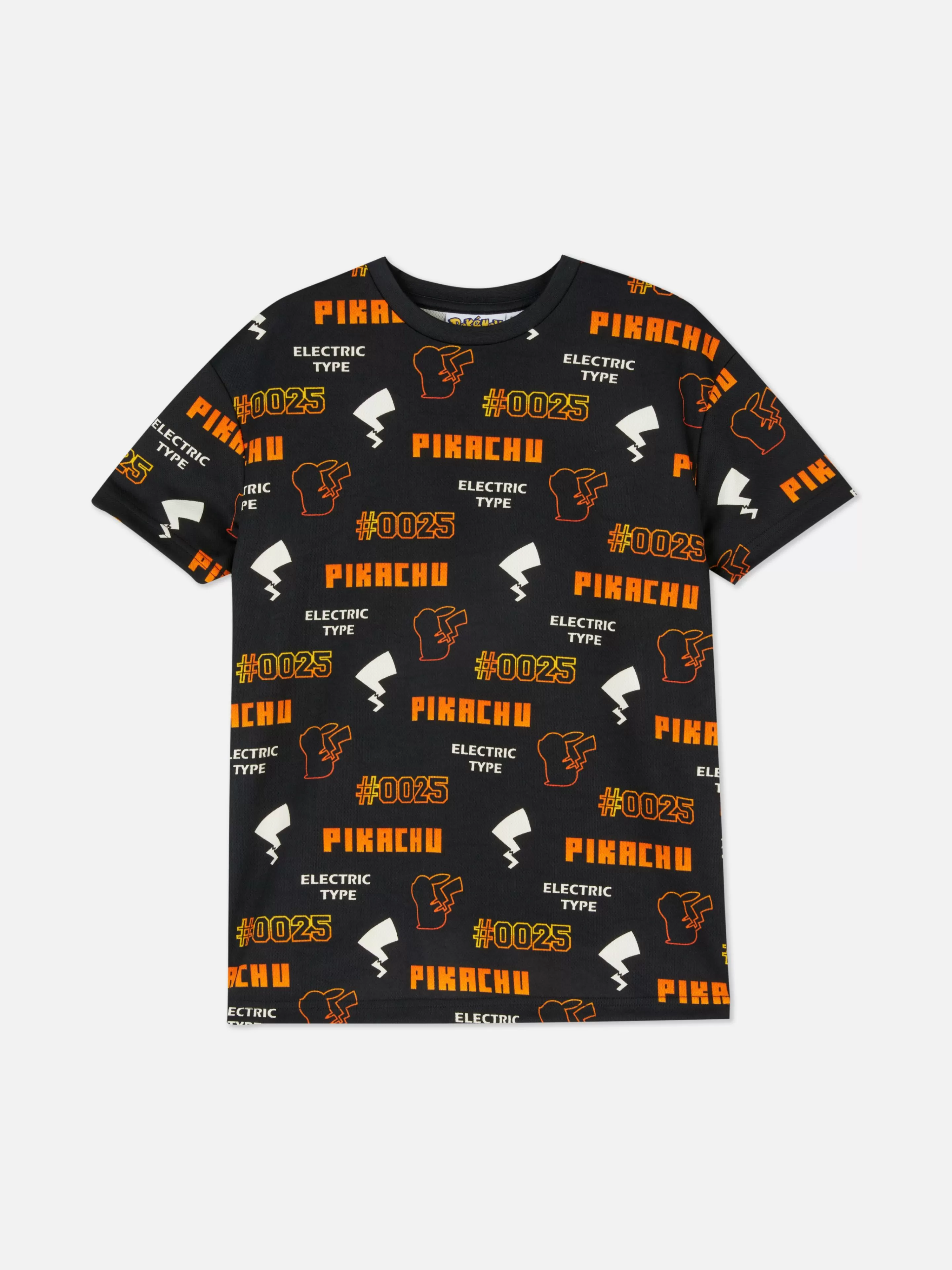 Tops E T-Shirts*Primark T-shirt Pokémon Pikachu Electric Type Preto